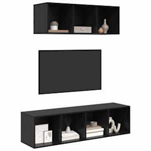 Sestava TV skříněk Nástěnný 2 pcs Černý dub kompozitní dřevo - obrázek 3