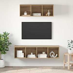 Sestava TV skříněk 2 pcs Artisanový dub kompozitní dřevo - obrázek 1