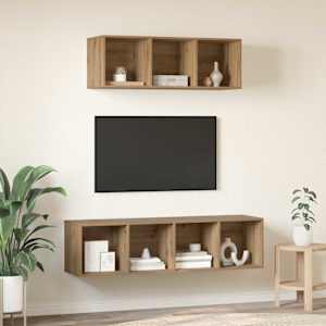 Sestava TV skříněk 2 pcs Artisanový dub kompozitní dřevo - obrázek 4