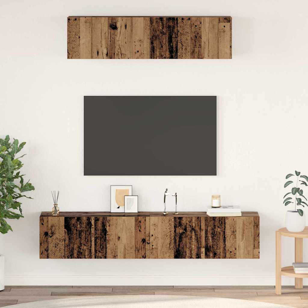 TV kapi komplekt 4 pcs Vana puit Keskmine Tehispuit