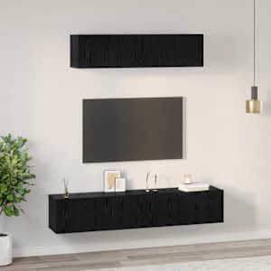Sestava TV skříněk Nástěnný 4 pcs Černý dub kompozitní dřevo - obrázek 4
