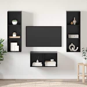 Sestava TV skříněk Černý dub 37 x 37 x 107 cm kompozitní dřevo - obrázek 1