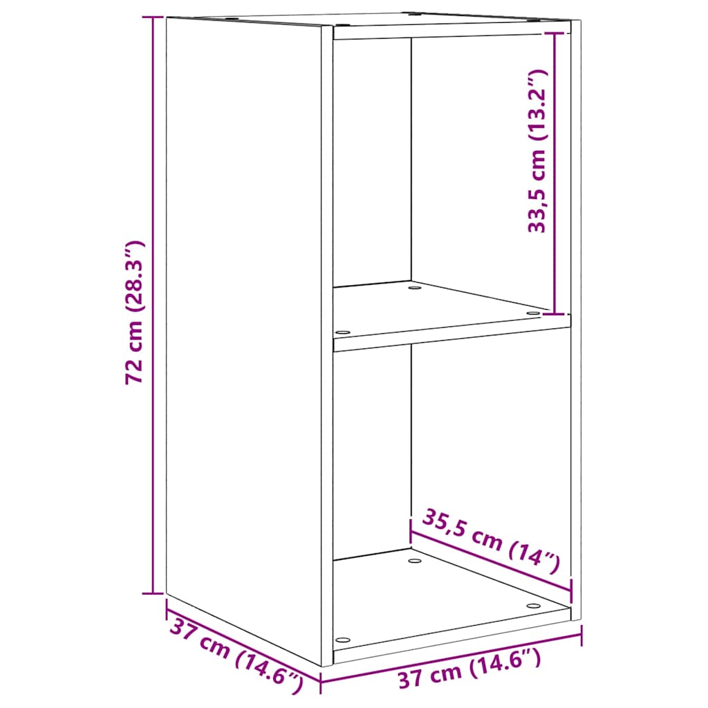 Telerikapi komplekt Must tamm 37 x 37 x 107 cm Tehispuit - Image 10