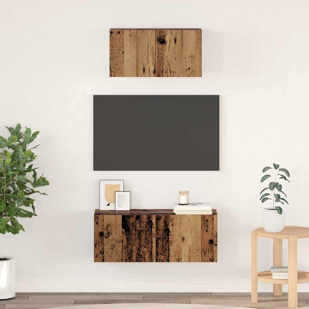 vidaXL TV-Schrank Set 2 pcs Altholz 80 x 30 x 30 cm Holzwerkstoff