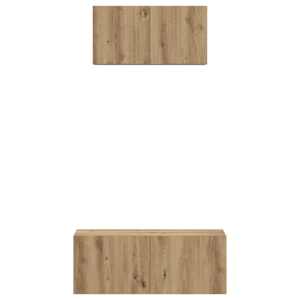 Sestava TV skříněk 2 pcs Artisanový dub Kompozitní dřevo - obrázek 7
