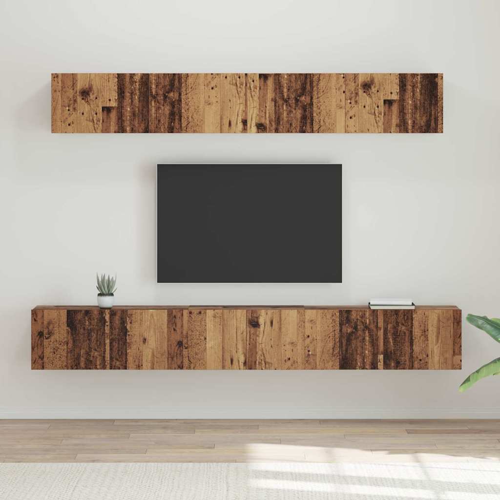 TV kapi komplekt riiuliga 5 pcs Vana puit Keskmine Tehispuit