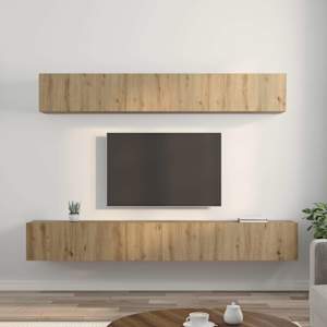 Sestava TV skříněk 5 pcs Artisanový dub kompozitní dřevo - obrázek 4