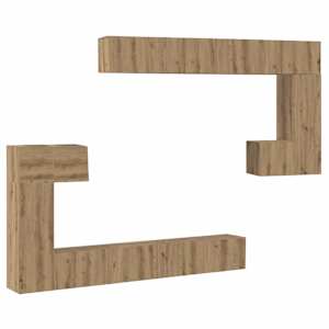 TV jednotky Nástěnný 4 pcs Artisanový dub Kompozitní dřevo - obrázek 2