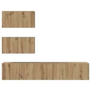 Sestava TV skříněk 4 pcs Dub artisan Kompozitní dřevo - obrázek 7