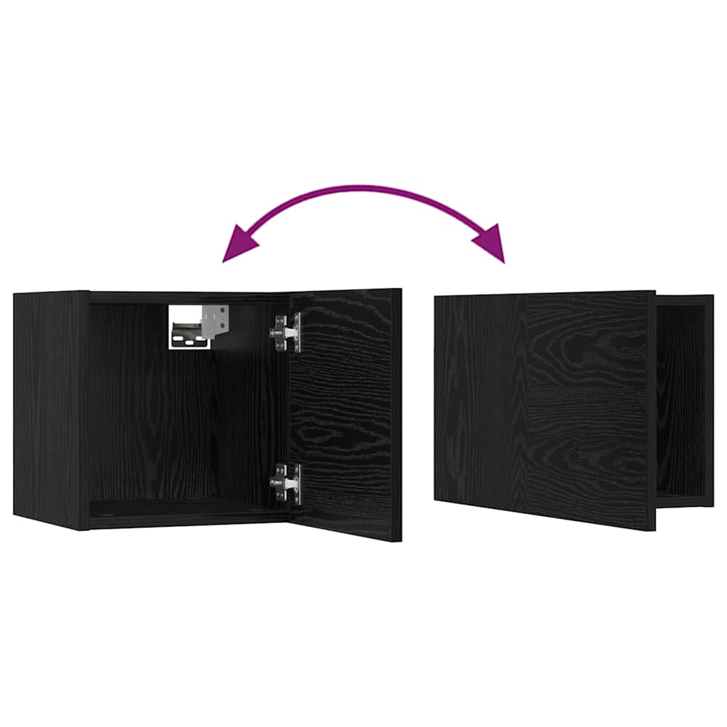 Sestava TV skříněk Nástěnný 7 pcs Černý dub kompozitní dřevo - obrázek 14