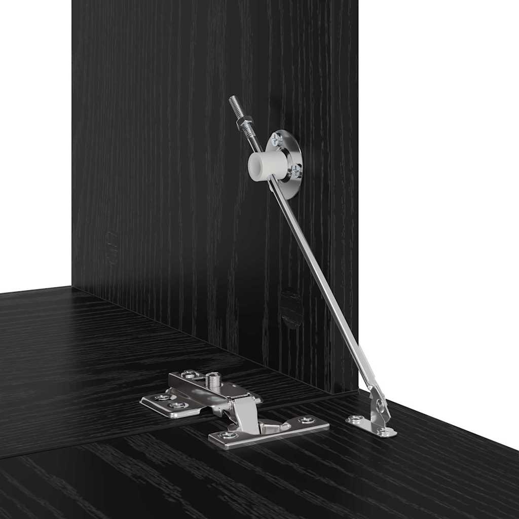 Komplet TV omaric 6 pcs Črni hrast Konstruiran les - slika 13