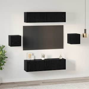 Sestava TV skříněk Nástěnný 6 pcs Černý dub kompozitní dřevo - obrázek 4