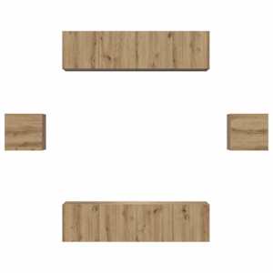 Sestava TV skříněk 6 pcs Artisanový dub kompozitní dřevo - obrázek 7