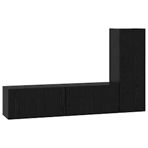 Sestava TV skříněk Nástěnný 3 pcs Černý dub kompozitní dřevo - obrázek 2