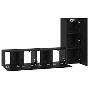 Sestava TV skříněk Nástěnný 3 pcs Černý dub kompozitní dřevo - obrázek 7