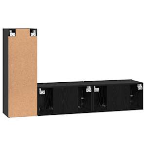 Sestava TV skříněk Nástěnný 3 pcs Černý dub kompozitní dřevo - obrázek 10