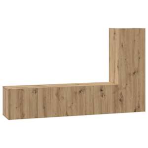 Sestava TV skříněk 3 pcs Artisanový dub kompozitní dřevo - obrázek 2