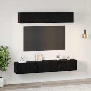 Sestava TV skříněk Nástěnný 5 pcs Černý dub kompozitní dřevo - obrázek 4