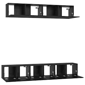Sestava TV skříněk Nástěnný 5 pcs Černý dub kompozitní dřevo - obrázek 7