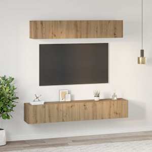 Sestava TV skříněk 5 pcs Artisanový dub kompozitní dřevo - obrázek 4