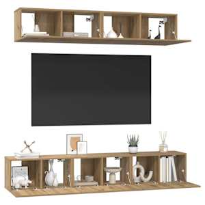 Sestava TV skříněk 5 pcs Artisanový dub kompozitní dřevo - obrázek 3