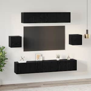 Sestava TV skříněk Nástěnný 7 pcs Černý dub kompozitní dřevo - obrázek 4