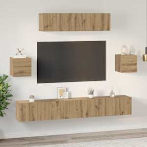 Sestava TV skříněk 7 pcs Artisanový dub kompozitní dřevo - obrázek 4