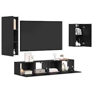Sestava TV skříněk 4 pcs Černý dub Kompozitní dřevo - obrázek 3