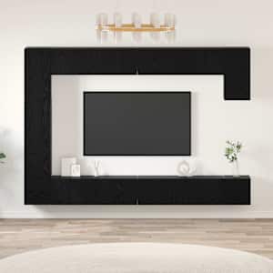 Sestava TV skříněk Nástěnný 9 pcs Černý dub kompozitní dřevo