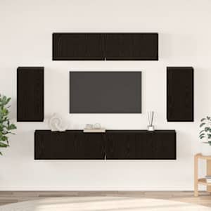 Sestava TV skříněk Nástěnný 6 pcs Černý dub kompozitní dřevo - obrázek 1