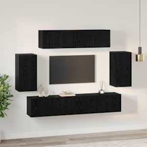 Sestava TV skříněk Nástěnný 6 pcs Černý dub kompozitní dřevo - obrázek 4