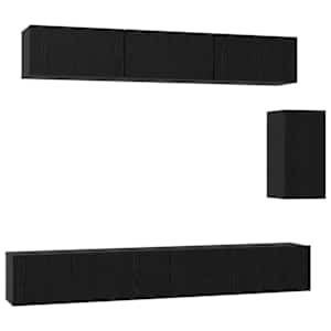 Sestava TV skříněk se zásuvkou 6 pcs Černý dub kompozitní dřevo - obrázek 9