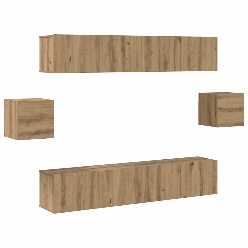 Thumbnail - vidaXL TV-Schrank-Set 6 pcs Künstlerisch alt 80 x 30 x 30 cm