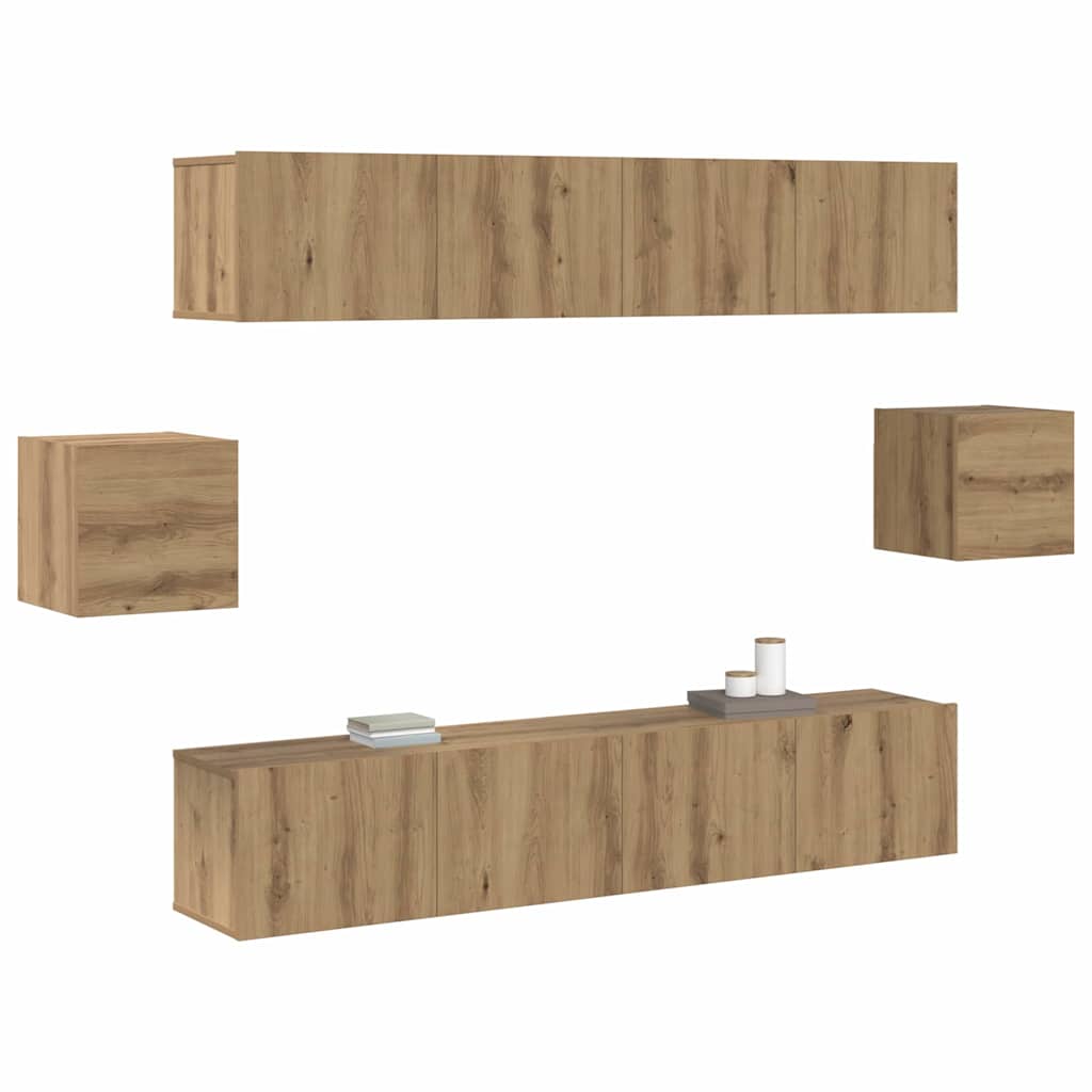 Thumbnail - vidaXL TV-Schrank-Set 6 pcs Künstlerisch alt 80 x 30 x 30 cm