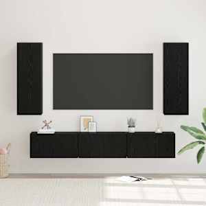 Sestava TV skříněk Nástěnný 5 pcs Černý dub kompozitní dřevo - obrázek 1