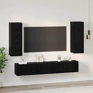Sestava TV skříněk Nástěnný 5 pcs Černý dub kompozitní dřevo - obrázek 4