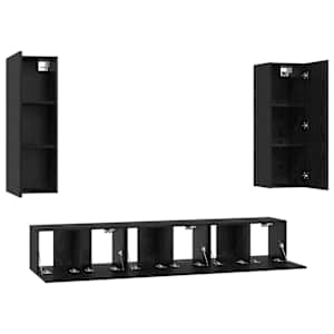 Sestava TV skříněk Nástěnný 5 pcs Černý dub kompozitní dřevo - obrázek 7