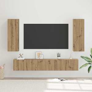 Sestava TV skříněk 5 ks Artisanový dub Kompozitní dřevo - obrázek 1
