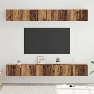 Komplet TV omaric 6 pcs Star les Konstruiran les