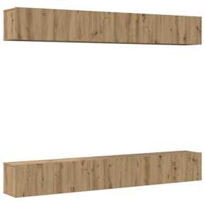 Sestava TV skříněk 6 pcs Artisanový dub kompozitní dřevo - obrázek 2