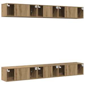 Sestava TV skříněk 6 pcs Artisanový dub kompozitní dřevo - obrázek 9