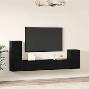 Nástěnná skříň na TV Nástěnný 3 pcs Černý dub kompozitní dřevo - obrázek 4