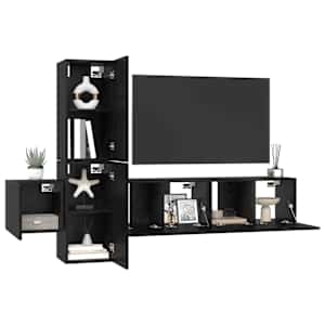 Sestava TV skříněk Nástěnný 5 pcs Černý dub kompozitní dřevo - obrázek 3