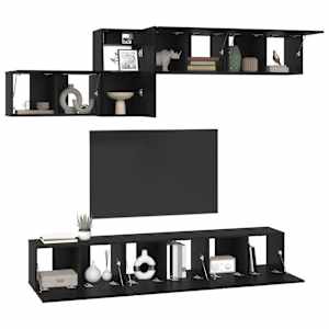 Sestava TV skříněk 7 pcs Černý dub Kompozitní dřevo - obrázek 3