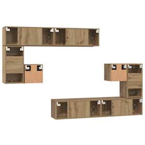 TV jednotky 4 pcs Artisanový dub Kompozitní dřevo - obrázek 10