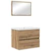 vidaXL Vannitoa m&ouml;&ouml;bleset 3 tk K&auml;sit&ouml;&ouml;puu 61 x 39 x 45 cm Tehispuit