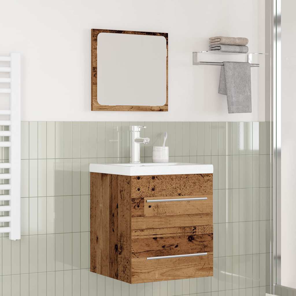 vidaXL Set de mobilier pentru baie 2 pcs Lemn vechi 41 x 38.5 x 48 cm
