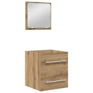 Sada koupelnového nábytku 2 pcs Artisanový dub kompozitní dřevo - obrázek 5