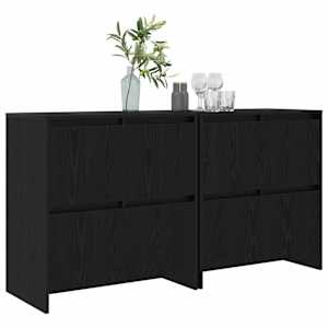Konzole 2 pcs Černý dub 70 x 41 x 75 cm Kompozitní dřevo - obrázek 3