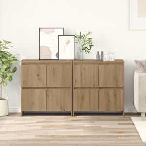 Konzole 2 pcs dub artisan 70 x 41 x 75 cm Kompozitní dřevo - obrázek 1